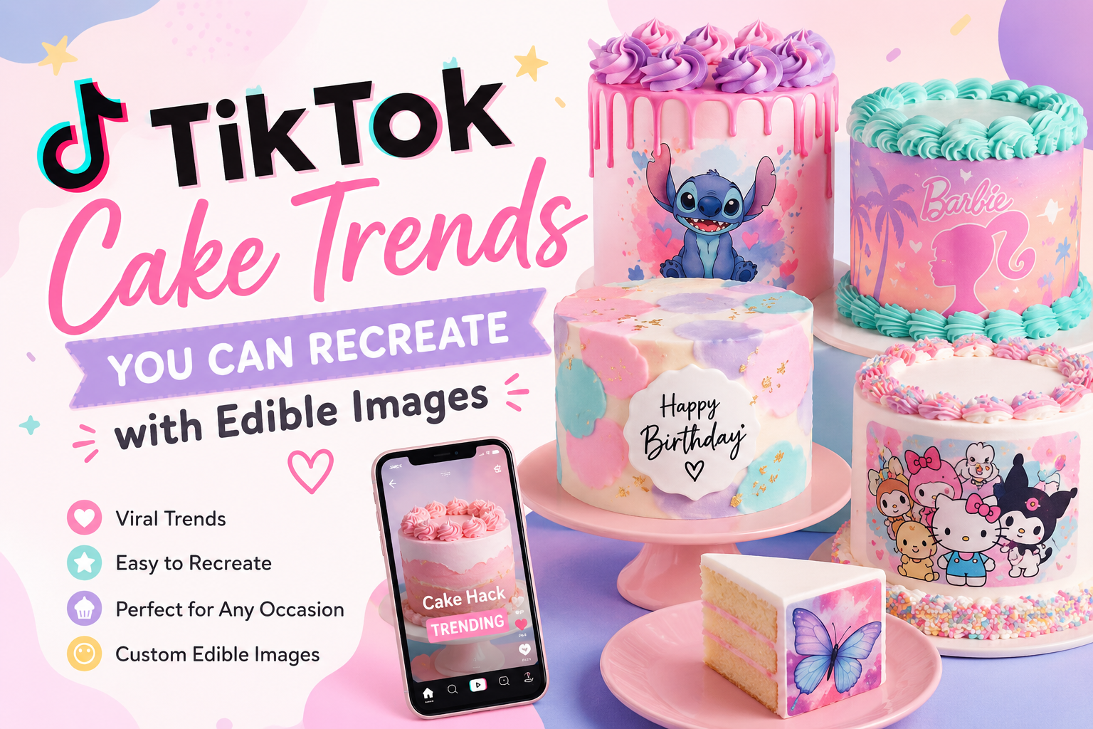 TikTok Cake Trends You Can Recreate with Edible Images