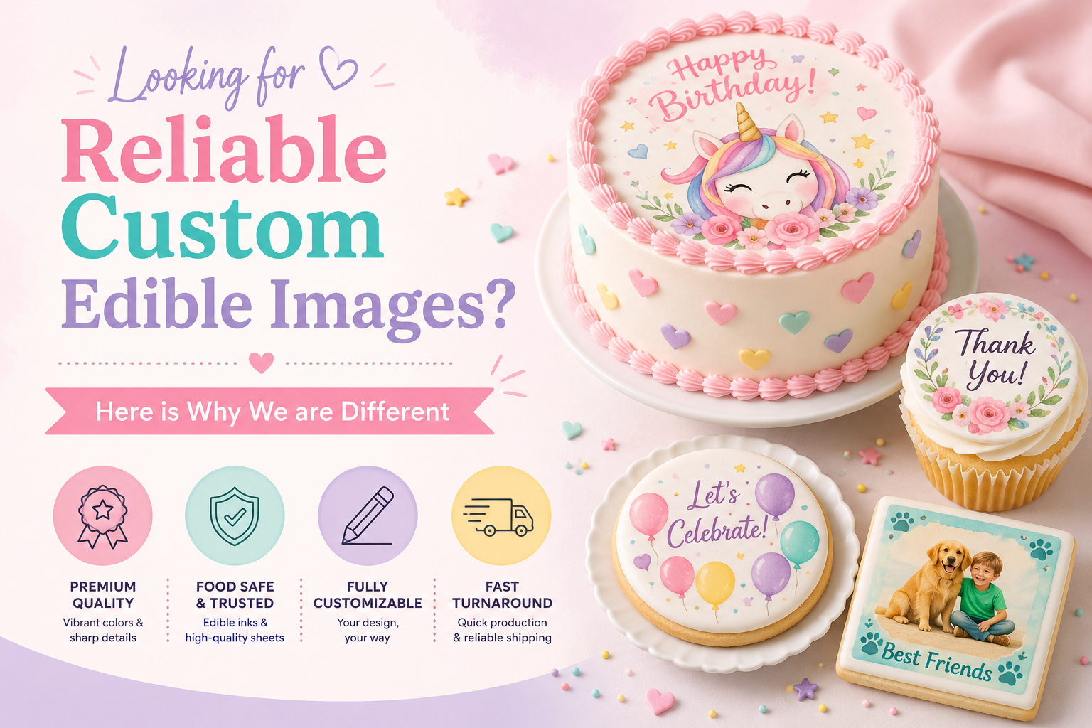 Why customediblesheets.com is the Go-To Choice for Crisp, Fast Edible Prints