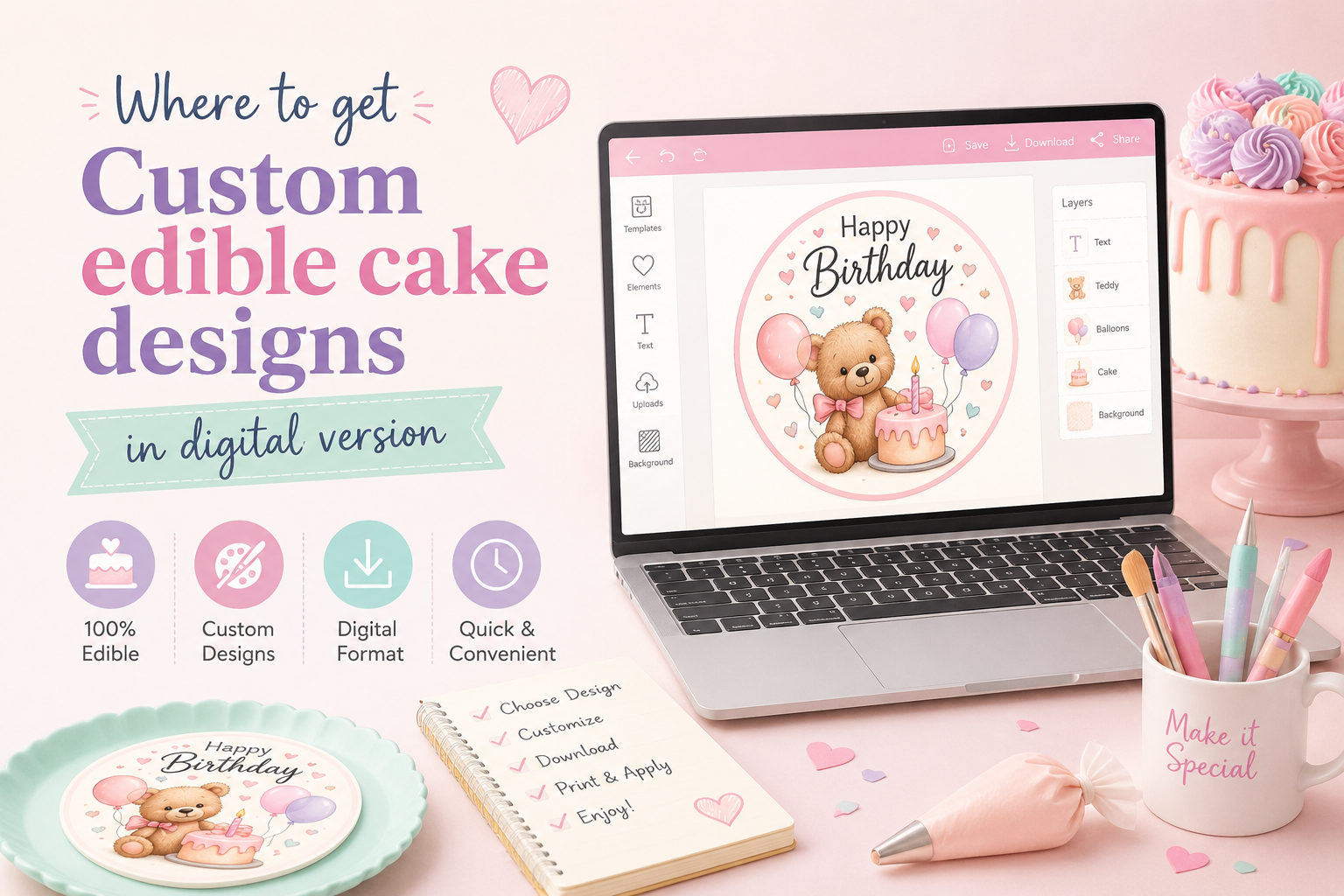 Where to Get Custom Edible Cake Designs in Digital Format