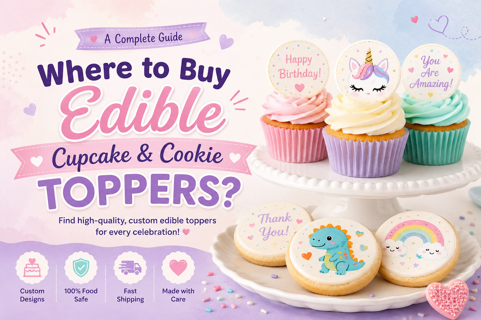 Where to Buy Edible Cupcake & Cookie Toppers