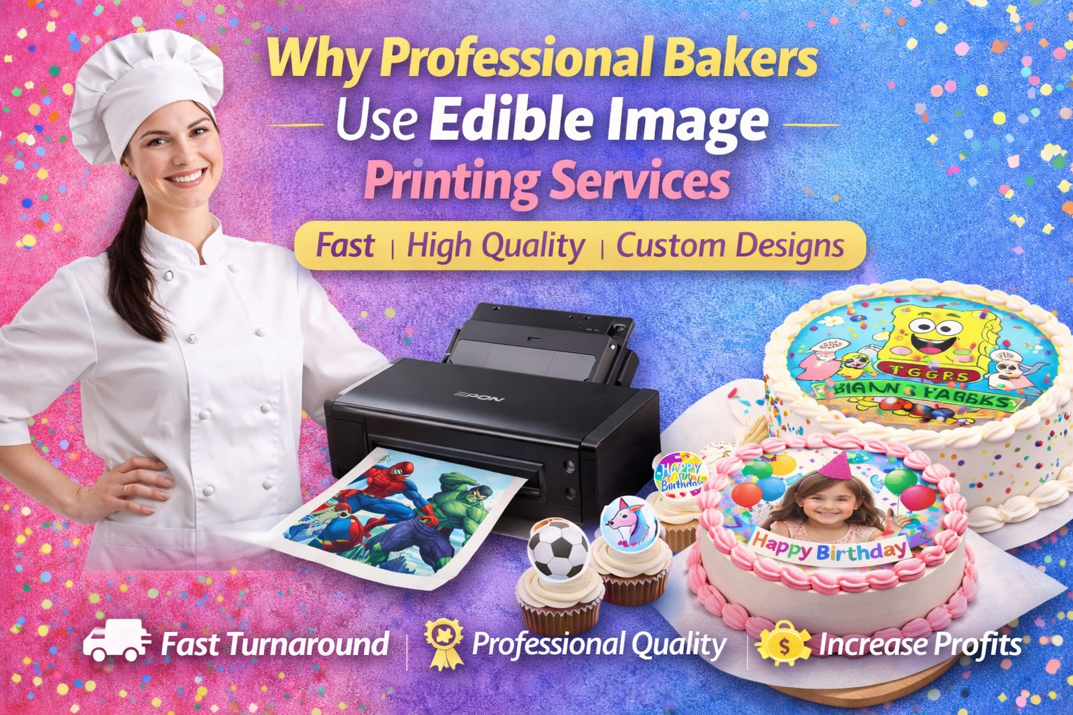 Why Professional Bakers Use Edible Image Printing Services