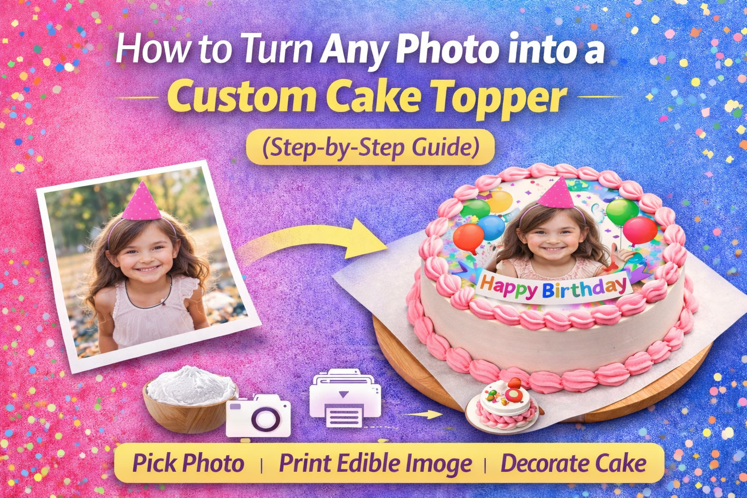 How to Turn Any Photo into a Custom Cake Topper