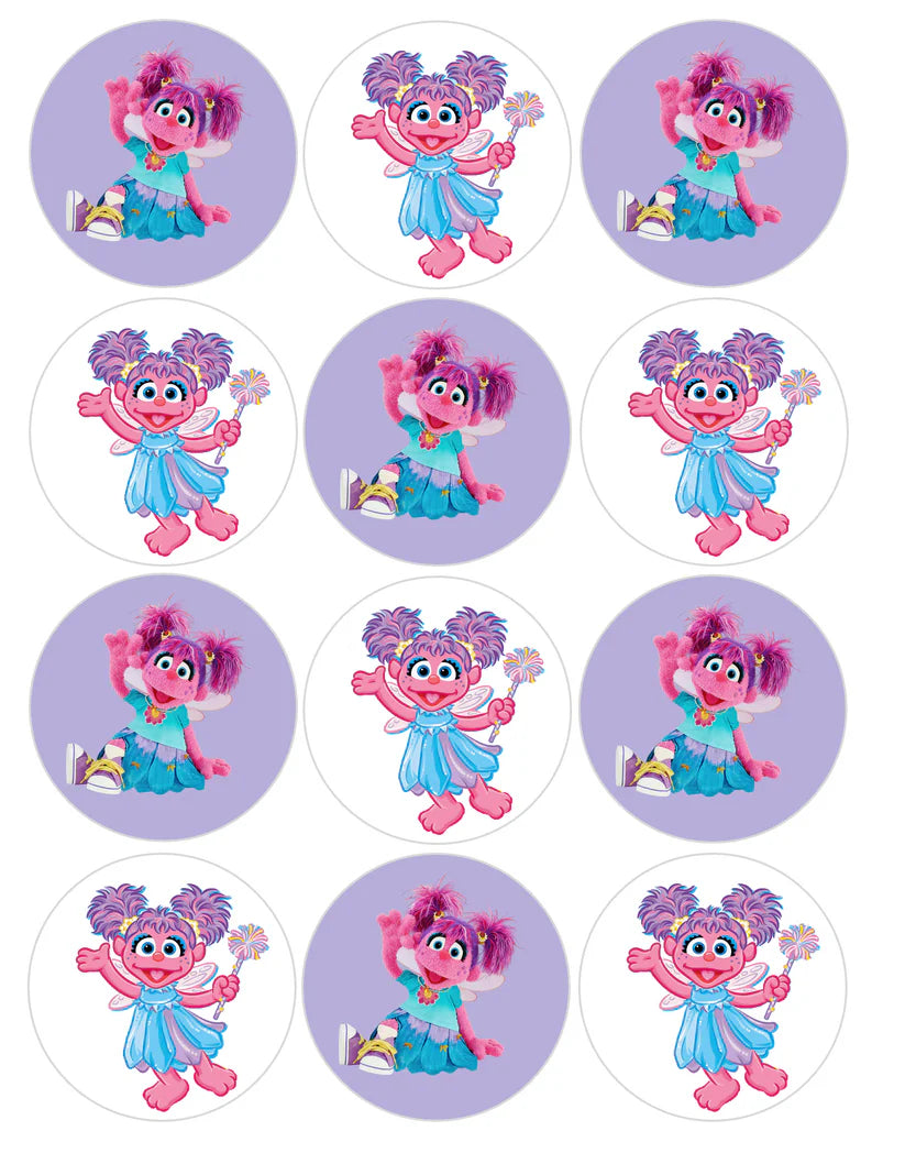 Abby Cadabby Sesame Street Edible Cupcake Toppers Icing Sheet or Wafer Paper
