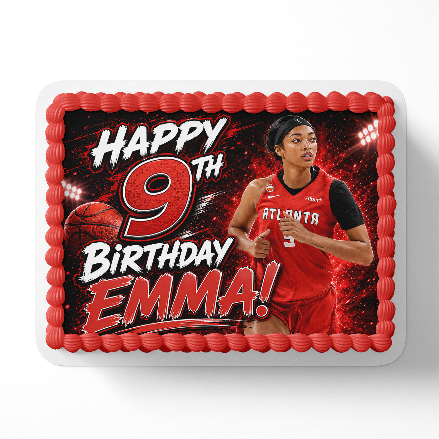 Angel Reese Basketball Girls Birthday Custom Edible Cake Image Topper Decoration Icing Sheet