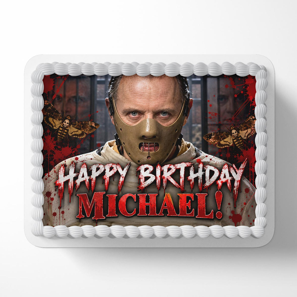 Hannibal Lecter Horror Edible Cake Topper | Birthday Cake Decoration | Photo Cake Image | Custom Edible Cake Topper