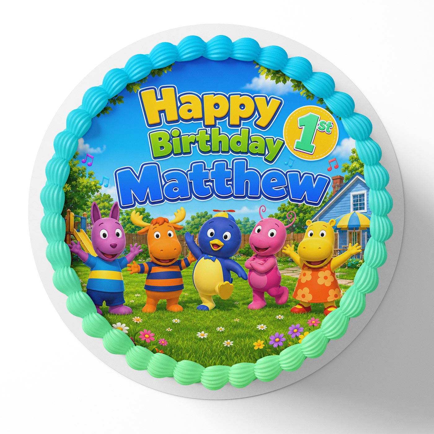 Backyardigans Kids Fun Edible Cake Topper | Birthday Cake Decoration | Photo Cake Image