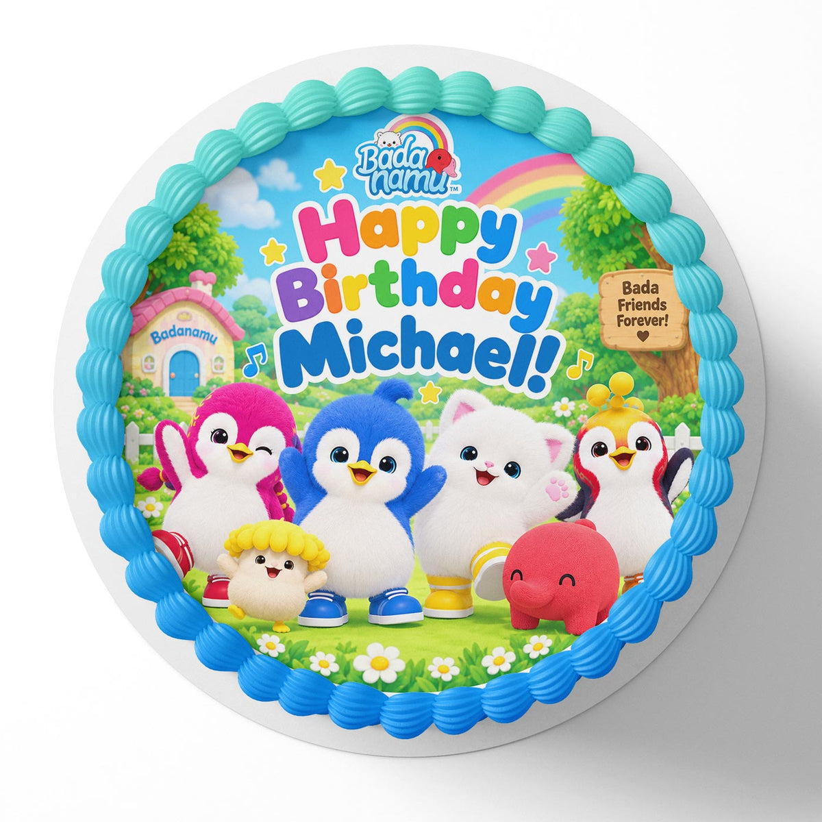 Badanamu Kids Edible Cake Topper | Birthday Cake Decoration | Photo Cake Image | Custom Edible Cake Topper