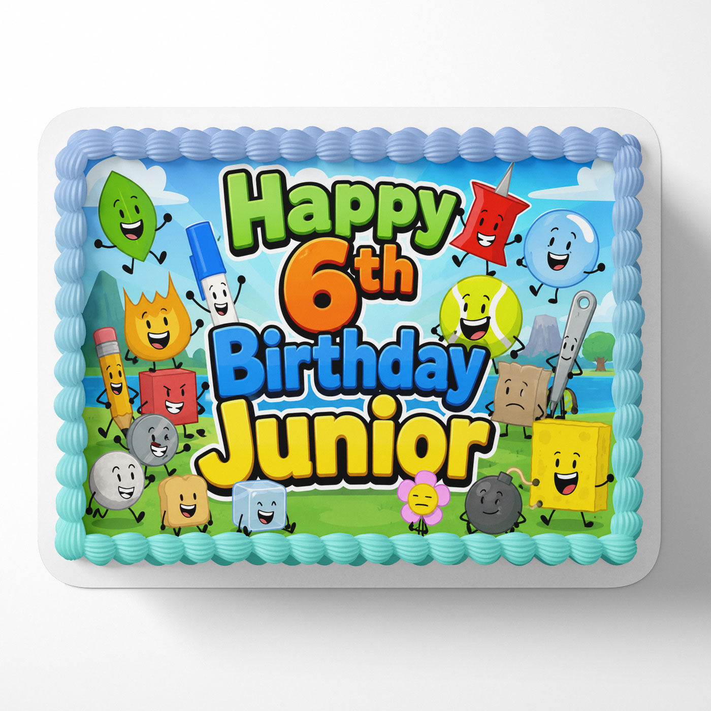 Battle for Dream Island Custom Edible Cake Image - Edible Cake Topper Birthday Cake Decoration