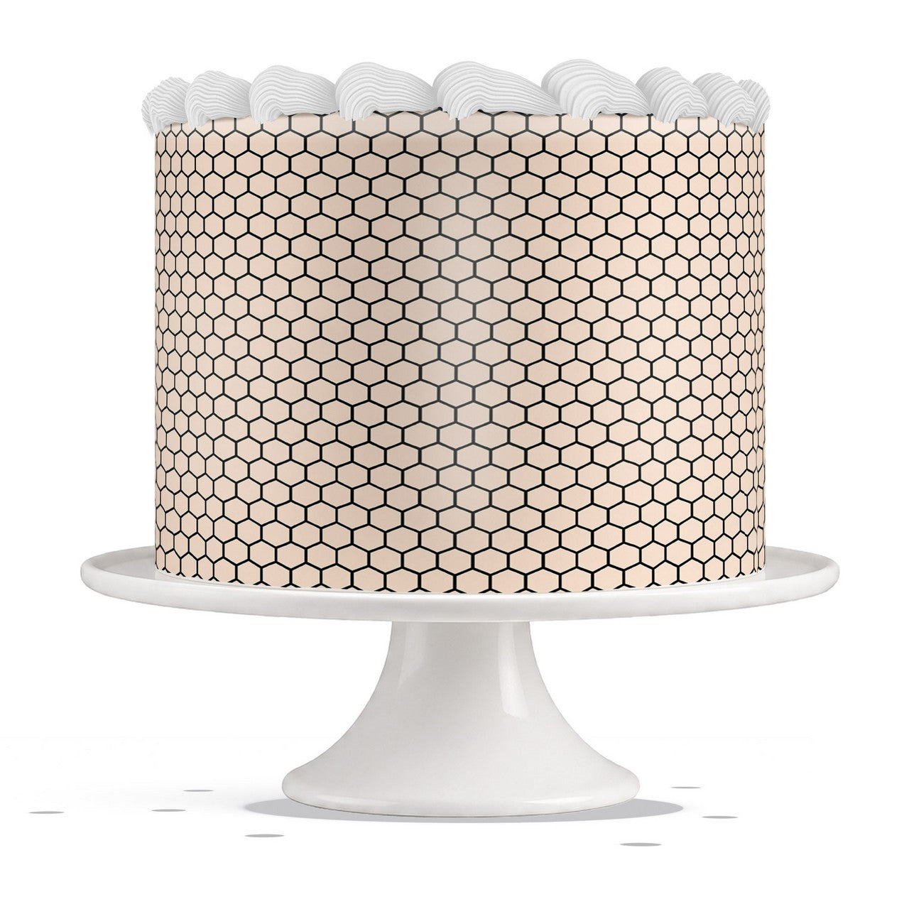 Beige Honeycomb edible cake wrap strip icing sheet