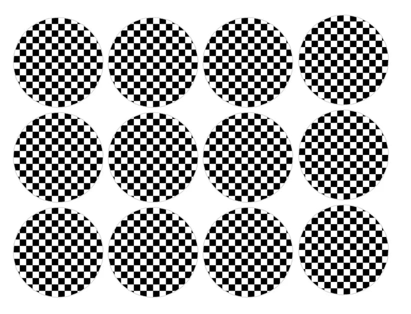 Checkered Flag Car Racing Edible Cupcake Toppers Icing Sheet or Wafer Paper