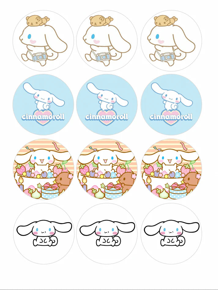 Cinnamoroll Edible Cupcake Toppers Icing Sheet or Wafer Paper