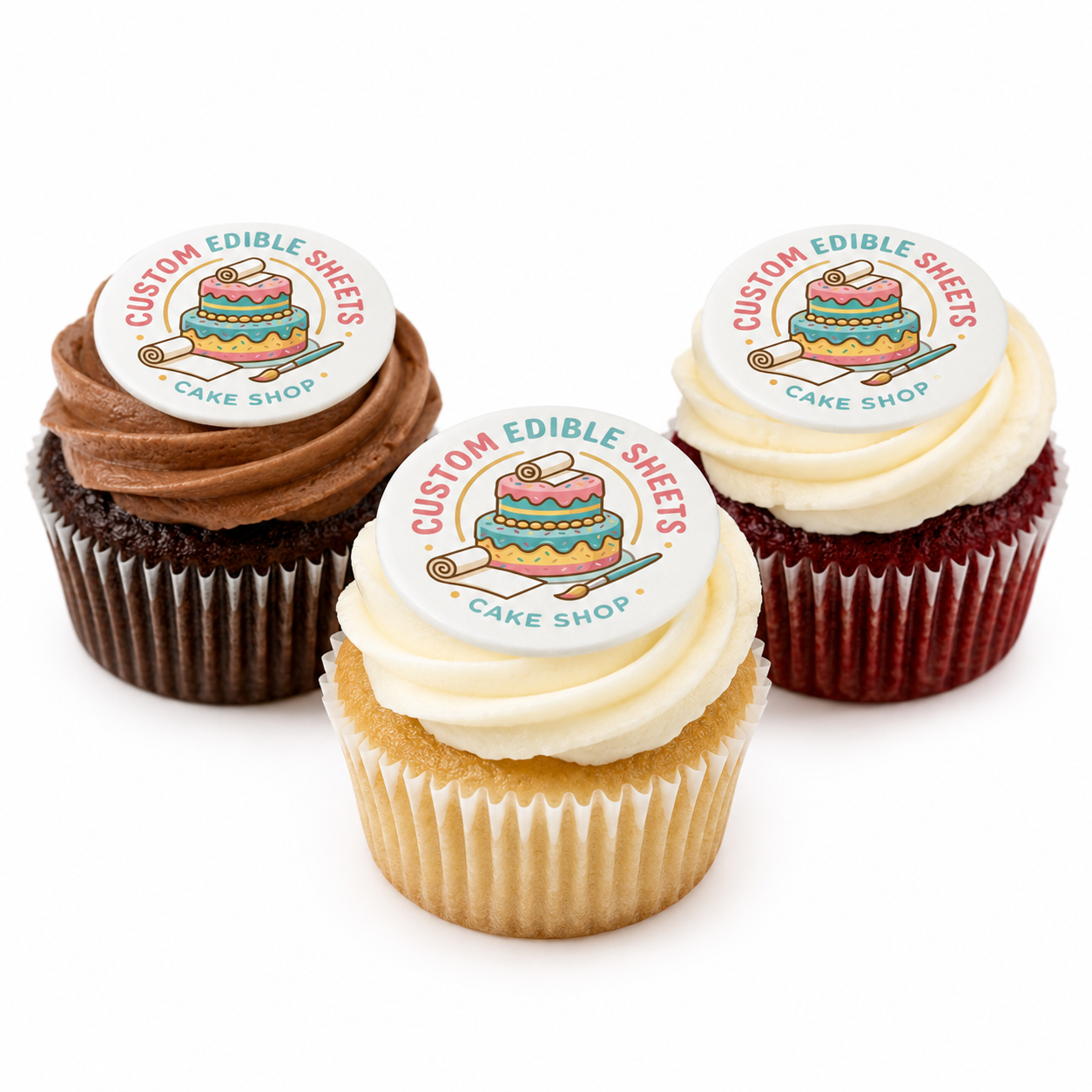 Custom Edible Image Cake Topper – Any Photo or Logo Personalized Edible Frosting Sheet