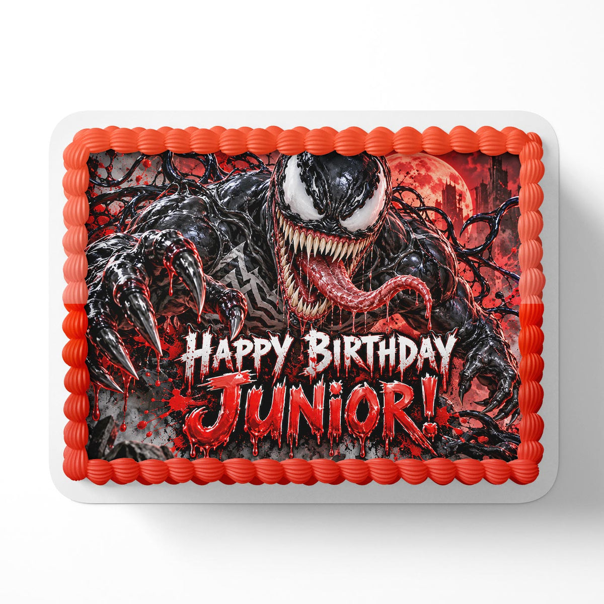 Demon Venom Horror Edible Cake Topper | Birthday Cake Decoration | Photo Cake Image | Custom Edible Cake Topper