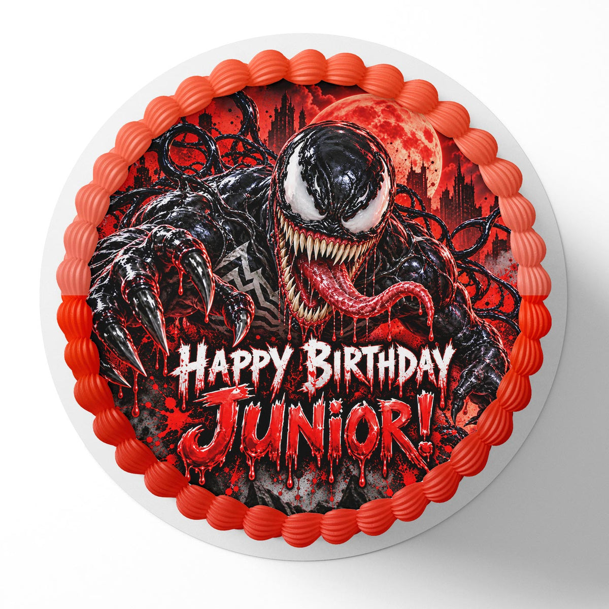 Demon Venom Horror Edible Cake Topper | Birthday Cake Decoration | Photo Cake Image | Custom Edible Cake Topper