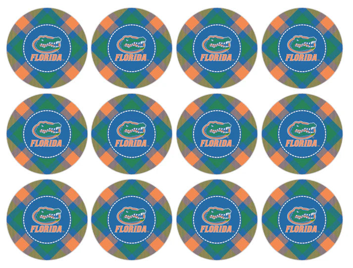 Florida Gators Edible Cupcake Toppers Icing Sheet or Wafer Paper
