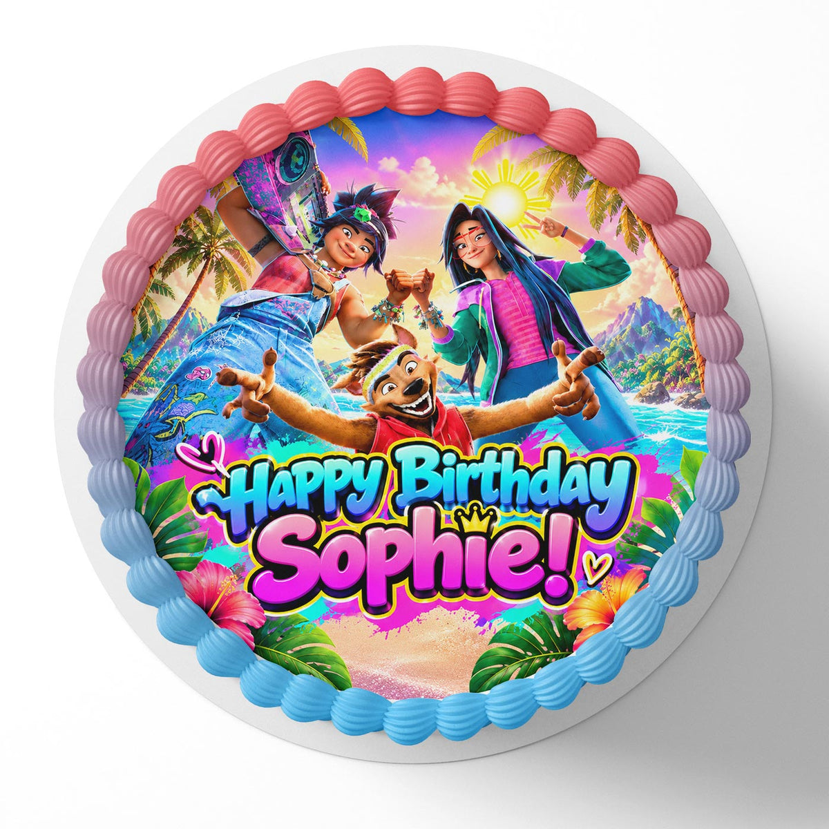Fantastical Island Magical Edible Cake Topper | Birthday Cake Decoration | Photo Cake Image