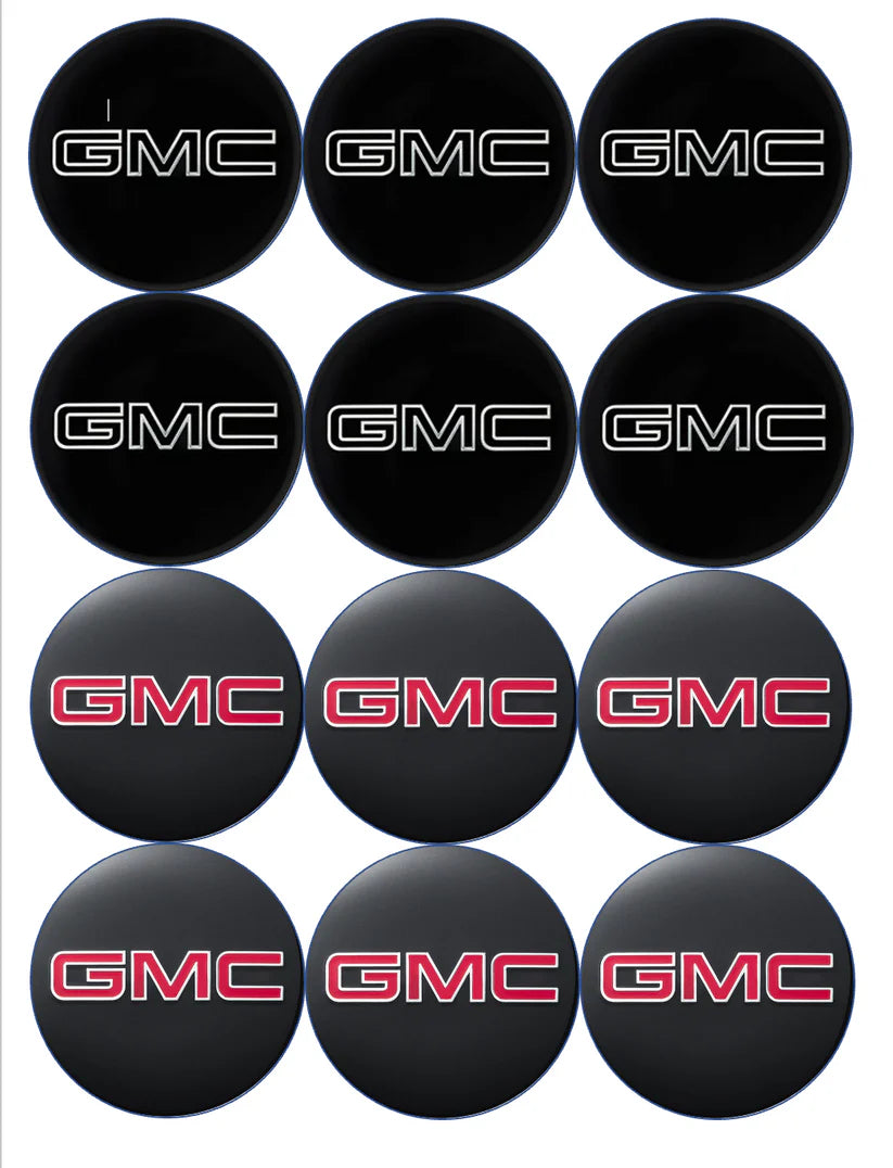 GMC Truck Edible Cupcake Toppers Icing Sheet or Wafer Paper