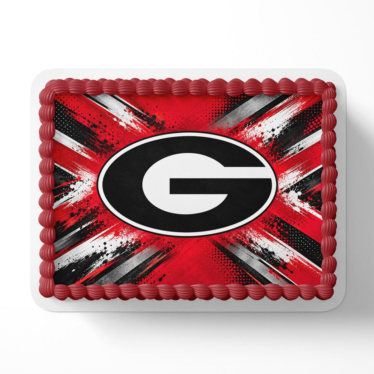 Georgia Bulldogs Edible Cake Topper | Birthday Cake Decoration | Photo Cake Image | Custom Edible Cake Topper