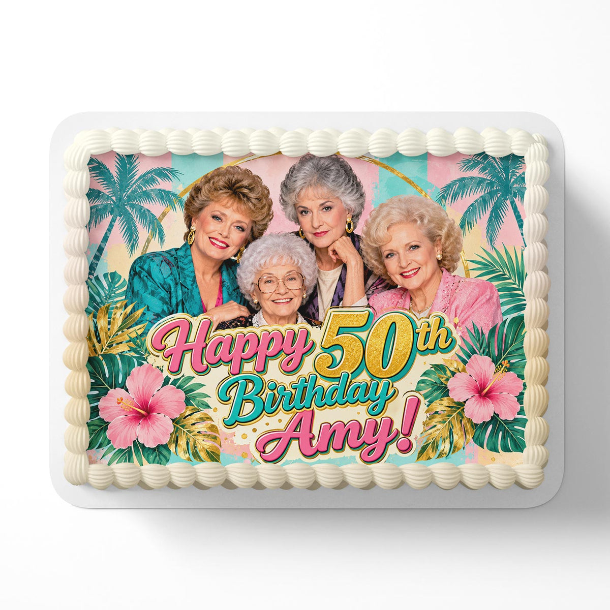 The Golden Girls Cake Topper โ Edible Cake Image โ Icing Sheet for Cakes