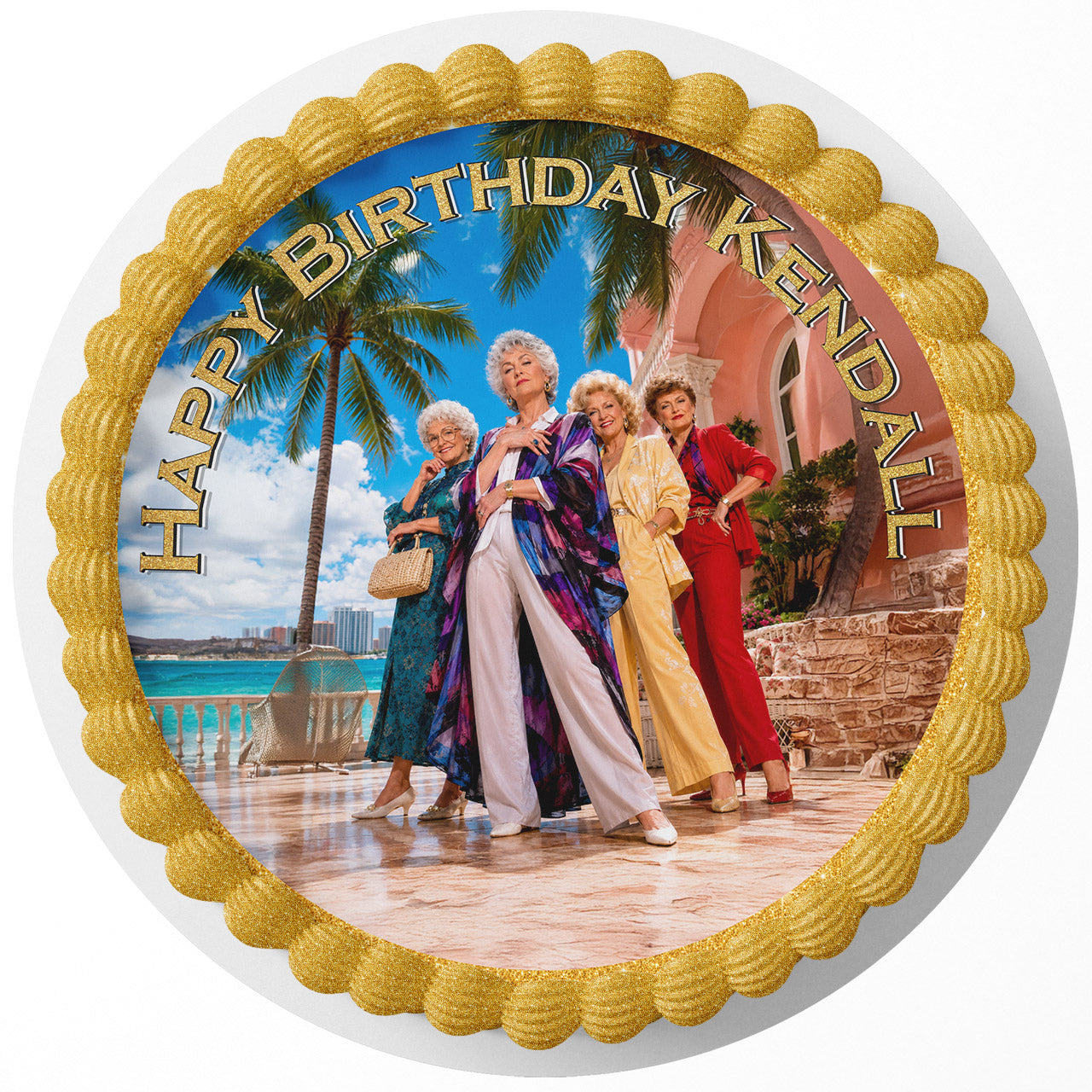 The Golden Girls – Icing Sheet - Personalized Edible Cake Topper | Custom Icing Sheet | Birthday Cake Decoration | Photo Cake Image