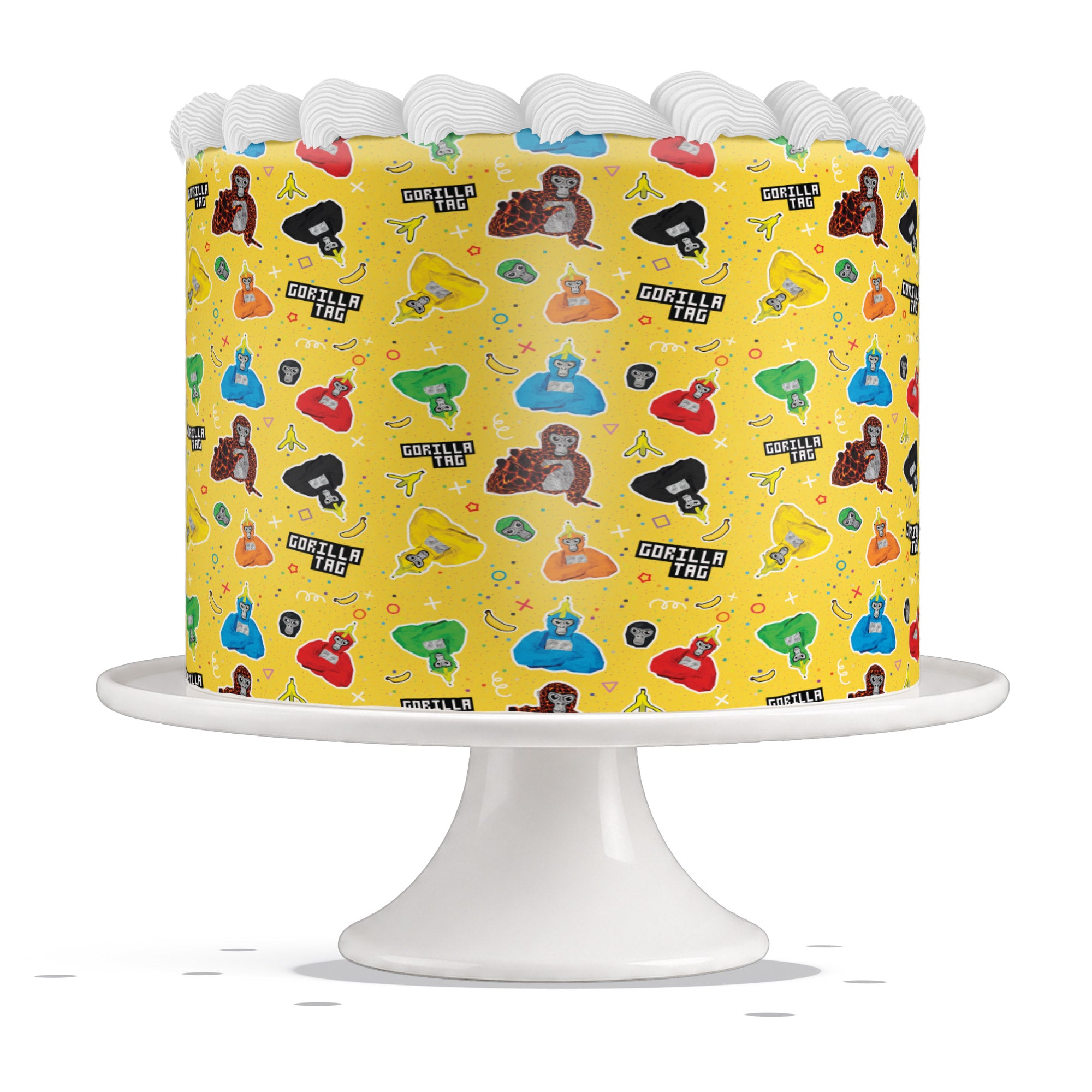Gorilla Tag Edible Cake Wrap Strip – Icing Sheet Cake Side Decora - Edible Cake Topper | Icing Sheet | Birthday Cake Decoration