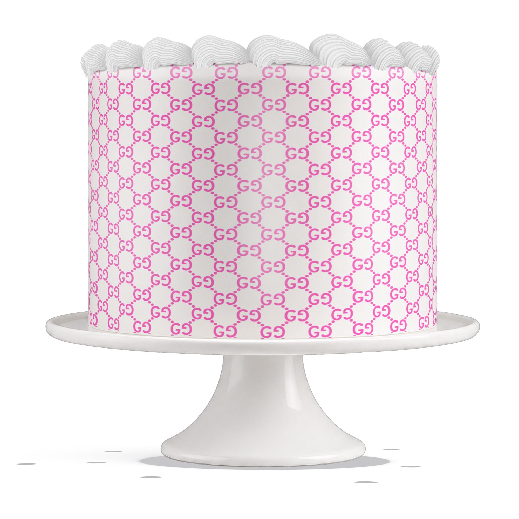 Gucci Pink Monogram Edible Cake Wrap Strip ā Icing Sheet Cake Sid - Edible Cake Topper | Icing Sheet | Birthday Cake Decoration