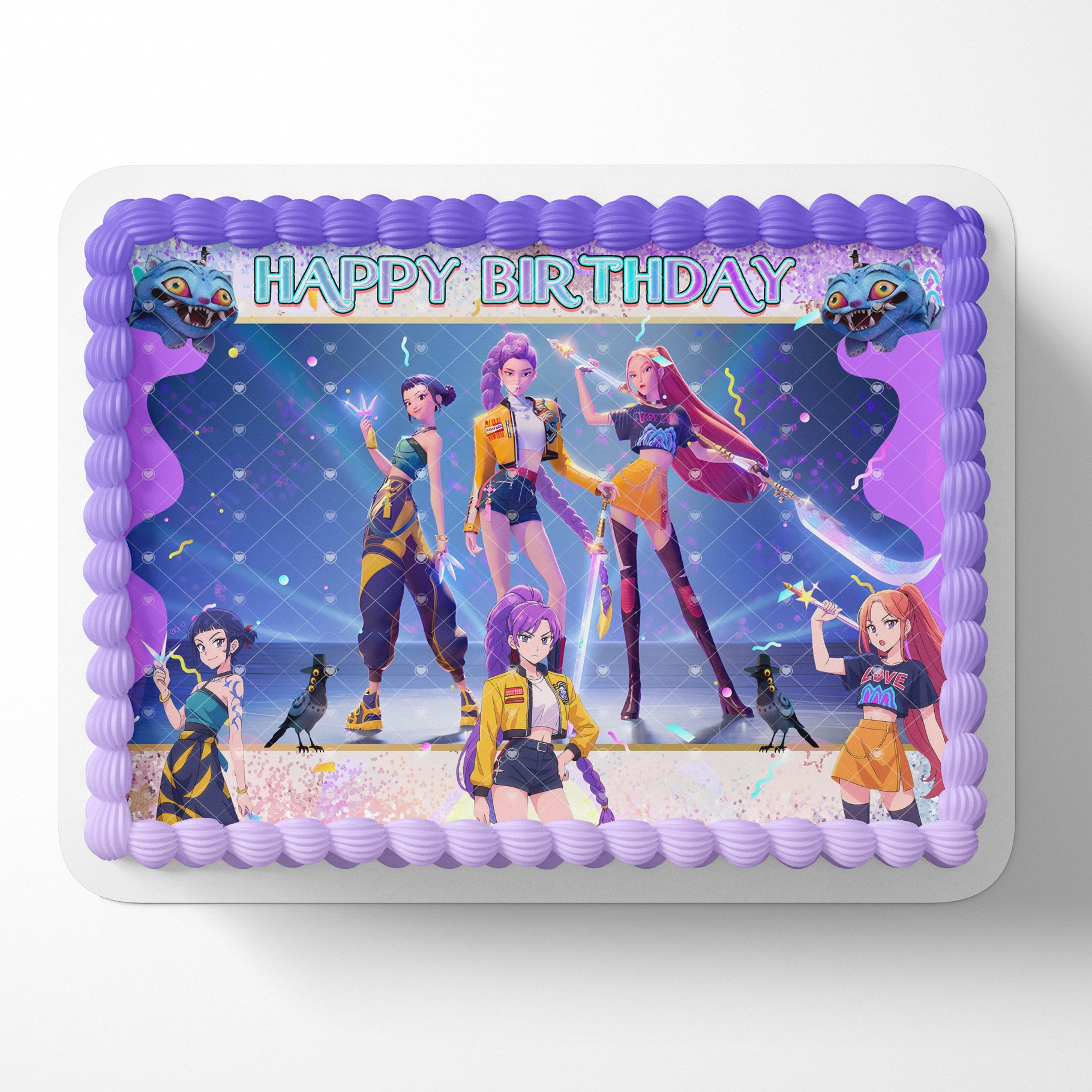 K-Pop Demon Hunters Girls Edible Cake Topper