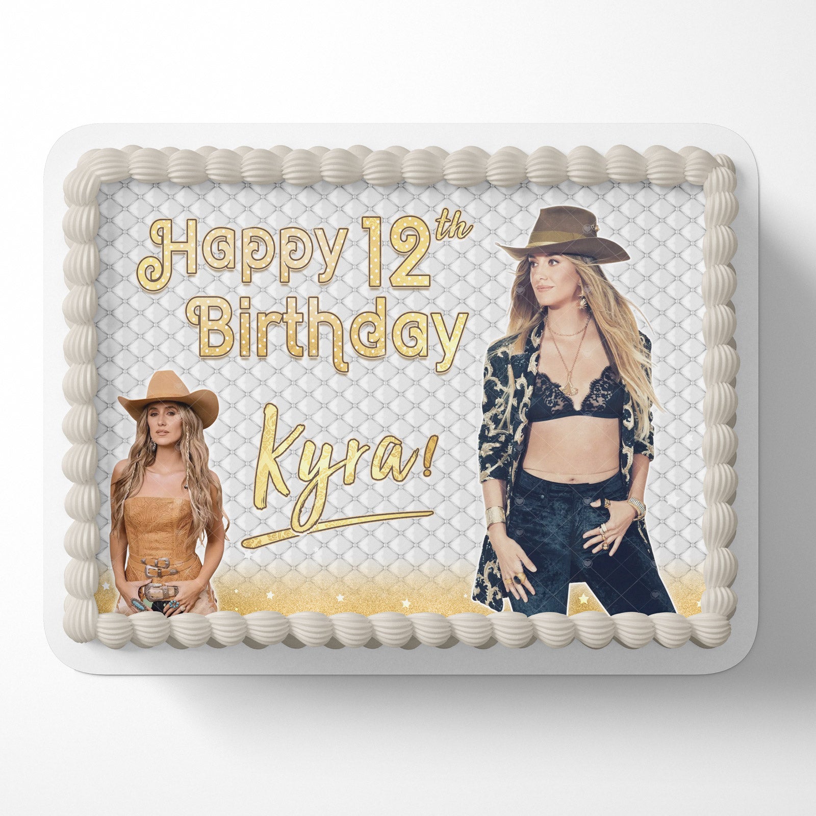 Lainey Wilson Country Star Singer Custom Edible Cake Image - Edible Cake Topper Birthday Cake Decoration