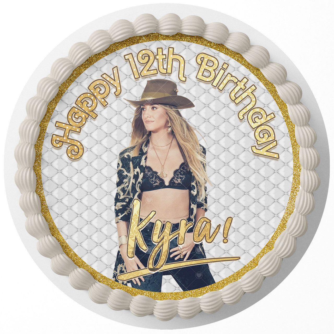 Lainey Wilson Country Star Singer Custom Edible Cake Image - Edible Cake Topper Birthday Cake Decoration
