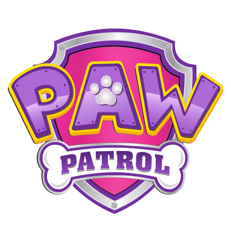 Paw Patrol Logo Pink Purple Skye Edible Cake Side Image Wrap β Cake - Edible Cake Topper Icing Sheet | Birthday Cake Decoration