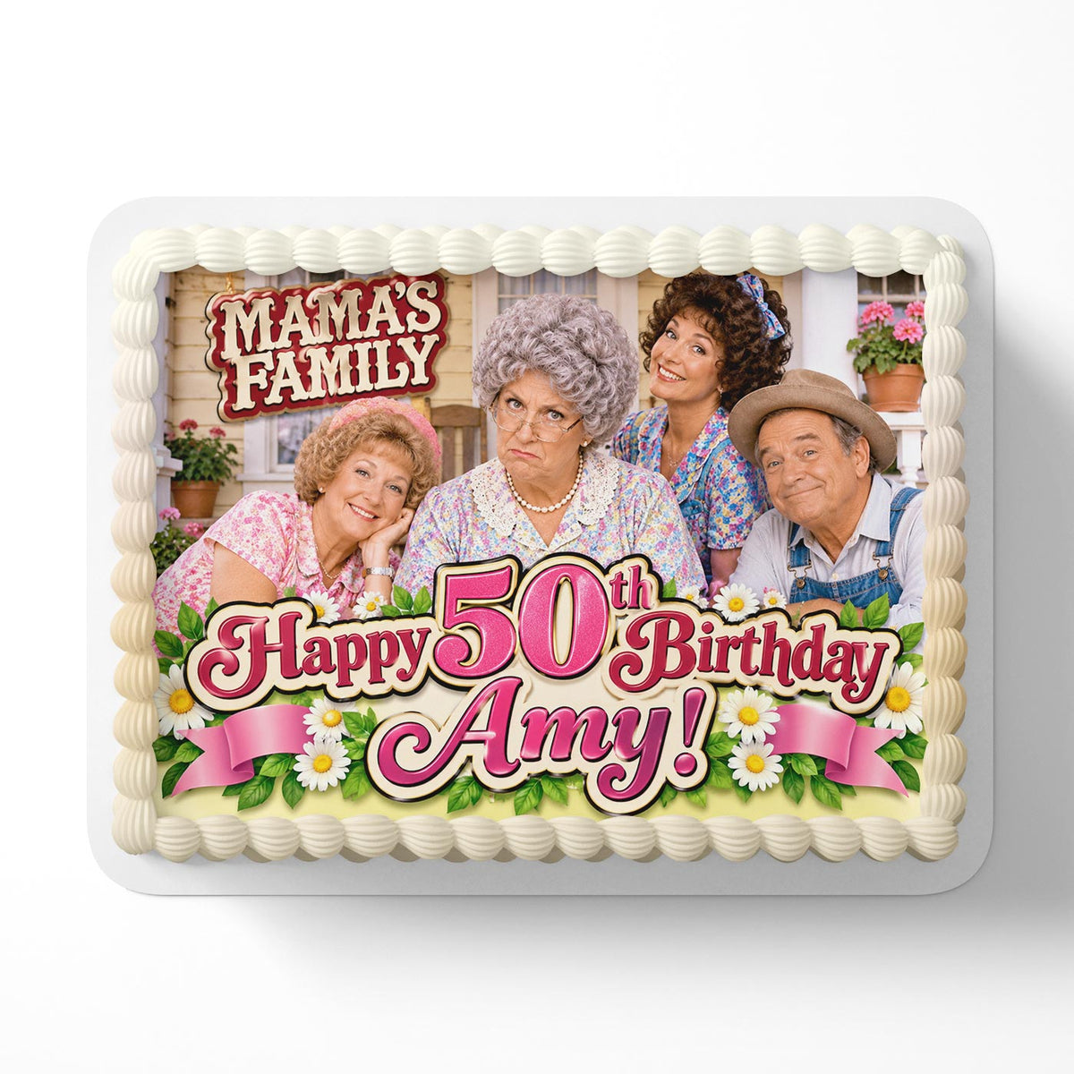 Mama's Family Edible Cake Topper | Birthday Cake Decoration | Photo Cake Image | Custom Edible Cake Topper