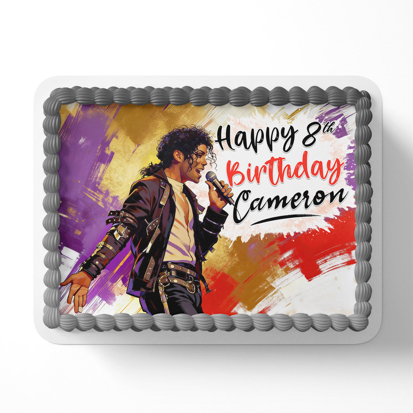 Michael Jackson Icing Sheet - Edible Cake Topper | Birthday Cake Decoration | Photo Cake Image