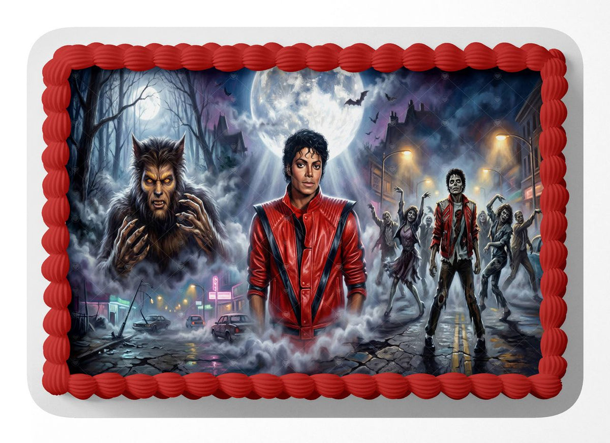 Michael Jackson Thriller Album edible cake topper