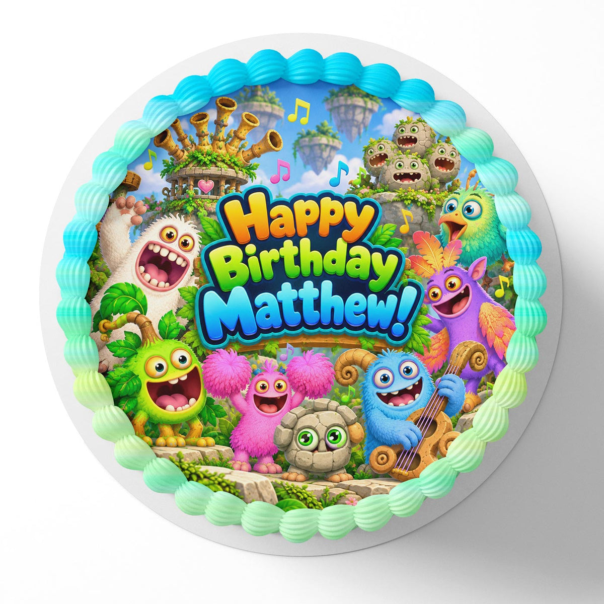 My Singing Monsters Edible Cake Topper | Birthday Cake Decoration | Photo Cake Image | Custom Edible Cake Topper