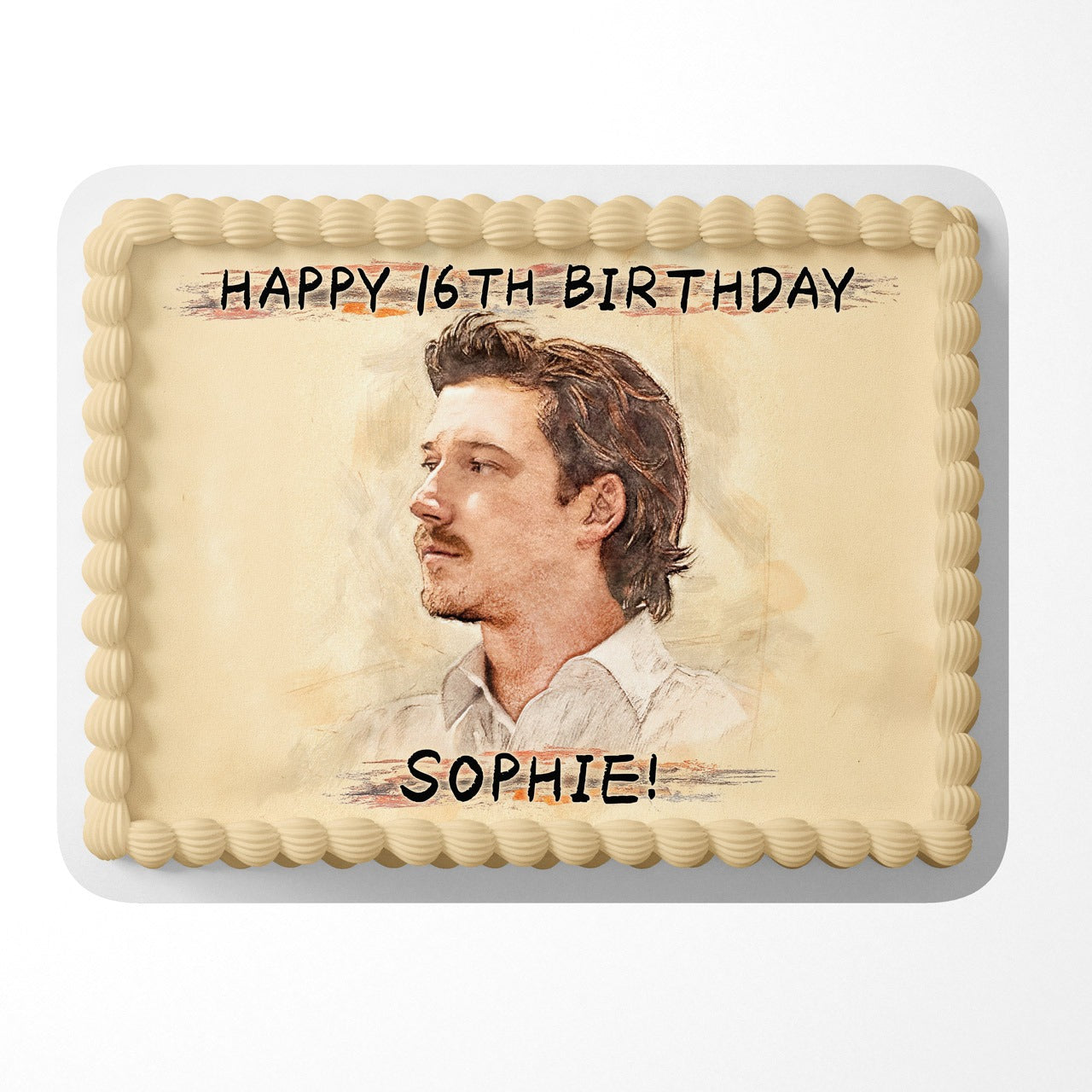 Morgan Wallen Problem' – Icing Sheet - Personalized Edible Cake Topper | Custom Icing Sheet | Birthday Cake Decoration
