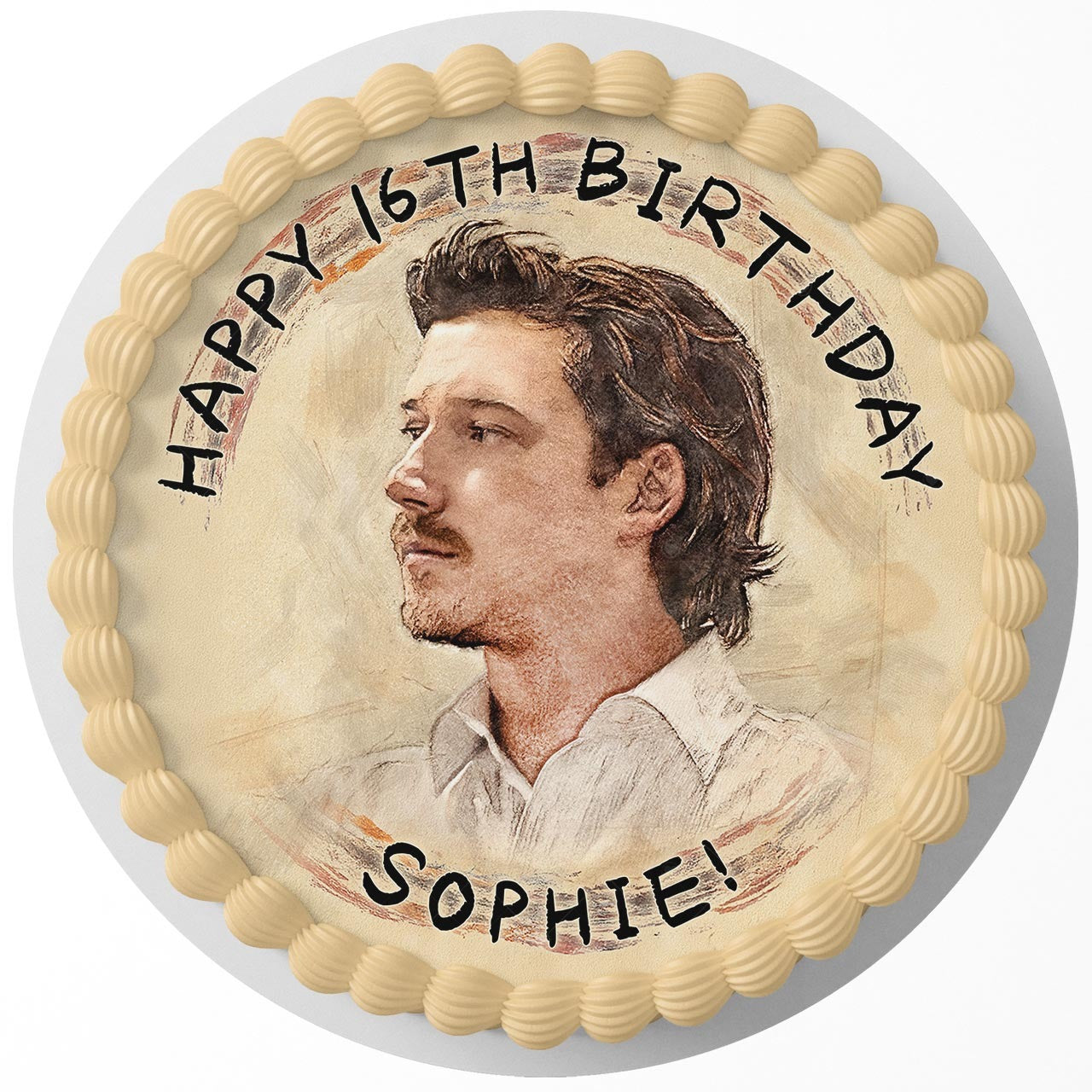 Morgan Wallen Problem' – Icing Sheet - Personalized Edible Cake Topper | Custom Icing Sheet | Birthday Cake Decoration