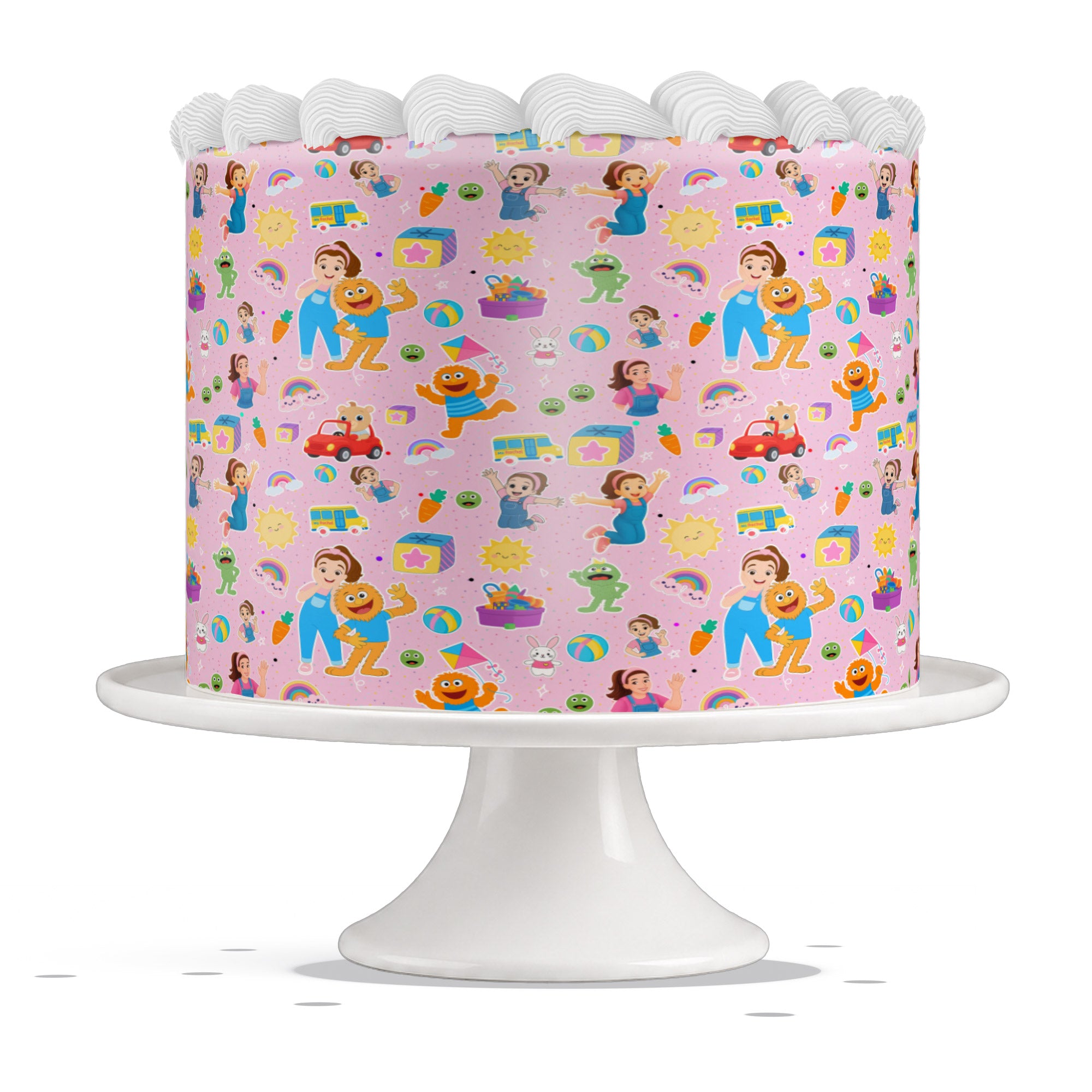 Ms Rachel Pink Edible Cake Wrap Strip – Icing Sheet Cake Side Dec - Edible Cake Topper | Icing Sheet | Birthday Cake Decoration