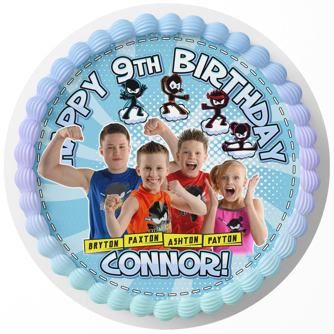 The Ninja Kidz TV Show YouTube ā Icing Sheet - Personalized Edible Cake Topper | Custom Icing Sheet | Birthday Cake Decoration | Photo Cake Image