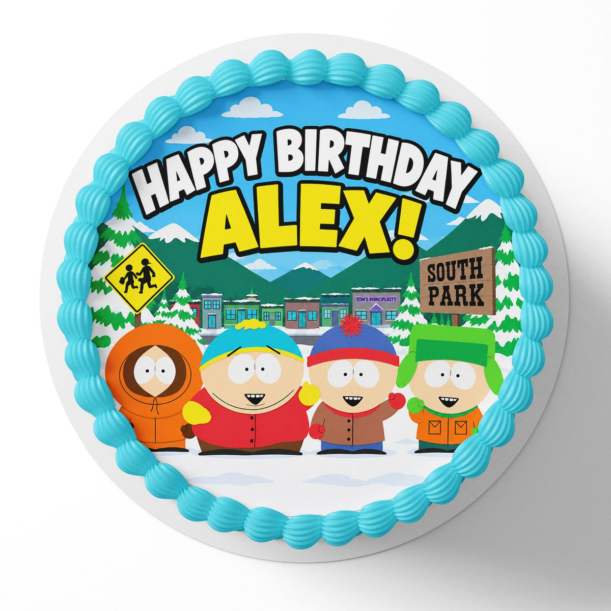 South Park Edible Cake Topper | Birthday Cake Decoration | Photo Cake Image | Custom Edible Cake Topper