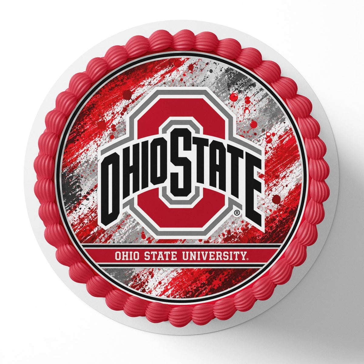 The Ohio State Edible Cake Topper | Birthday Cake Decoration | Photo Cake Image | Custom Edible Cake Topper