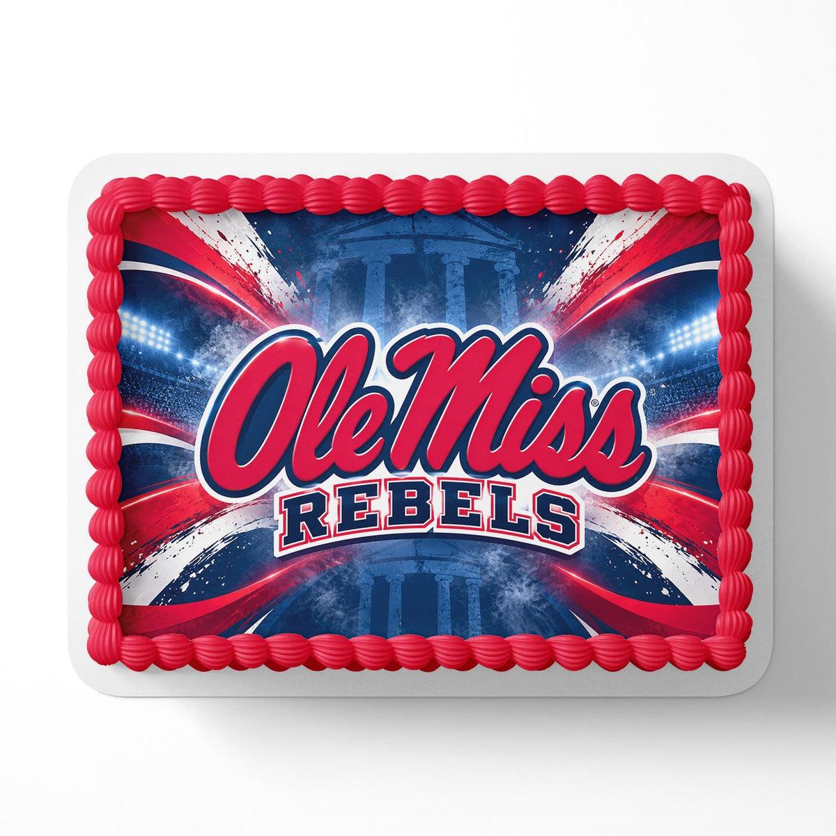 Ole Miss Rebels Edible Cake Topper | Birthday Cake Decoration | Photo Cake Image | Custom Edible Cake Topper