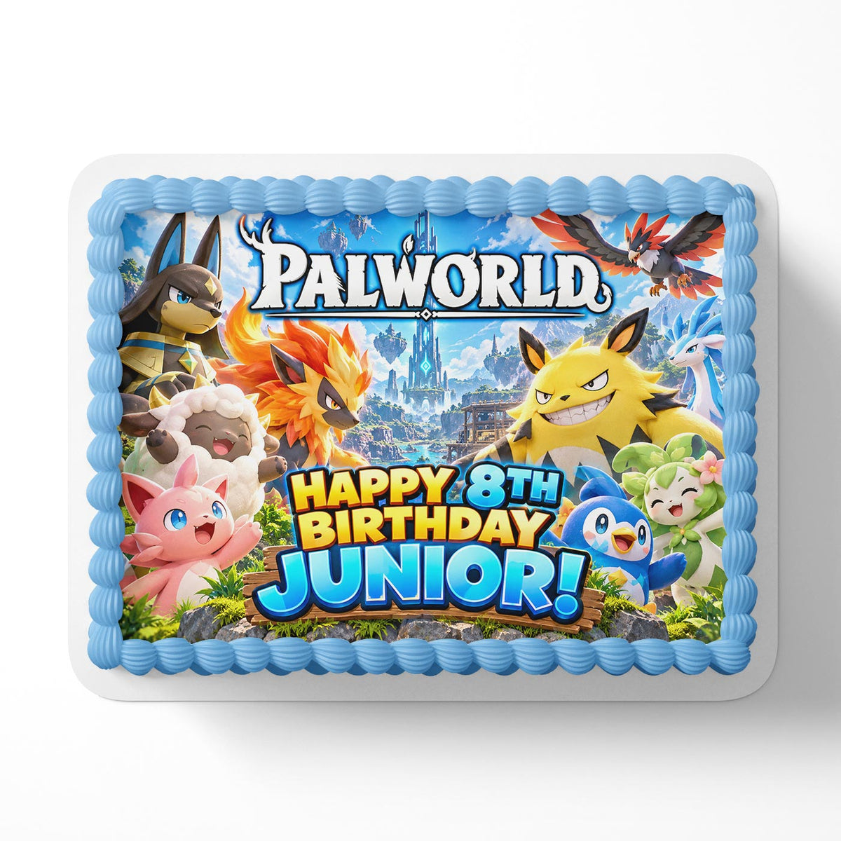 Palworld Gamers Edible Cake Topper | Birthday Cake Decoration | Photo Cake Image | Custom Edible Cake Topper