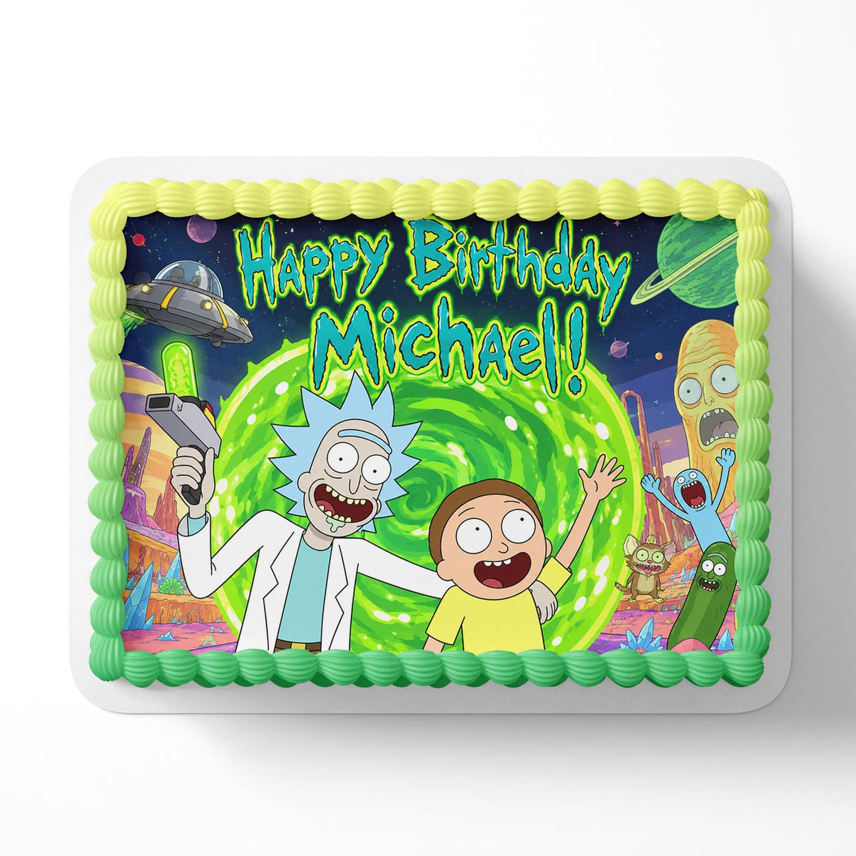 Ricky Morti Edible Cake Topper | Birthday Cake Decoration | Photo Cake Image