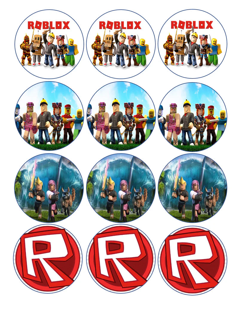 Roblox Edible Cupcake Toppers Icing Sheet or Wafer Paper