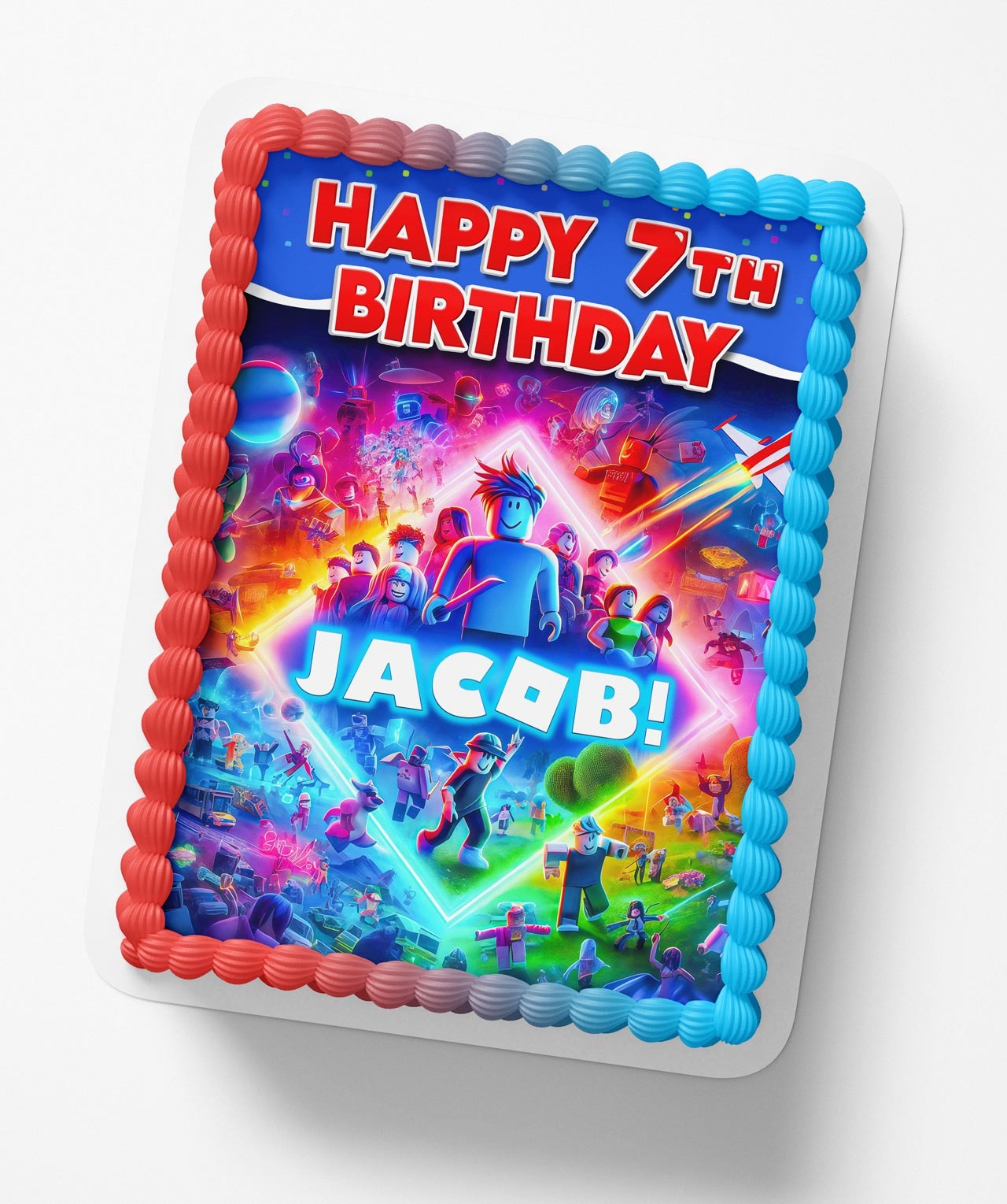 Roblox Kids Gamer ā Icing Sheet - Personalized Edible Cake Topper | Custom Icing Sheet | Birthday Cake Decoration | Photo Cake Image