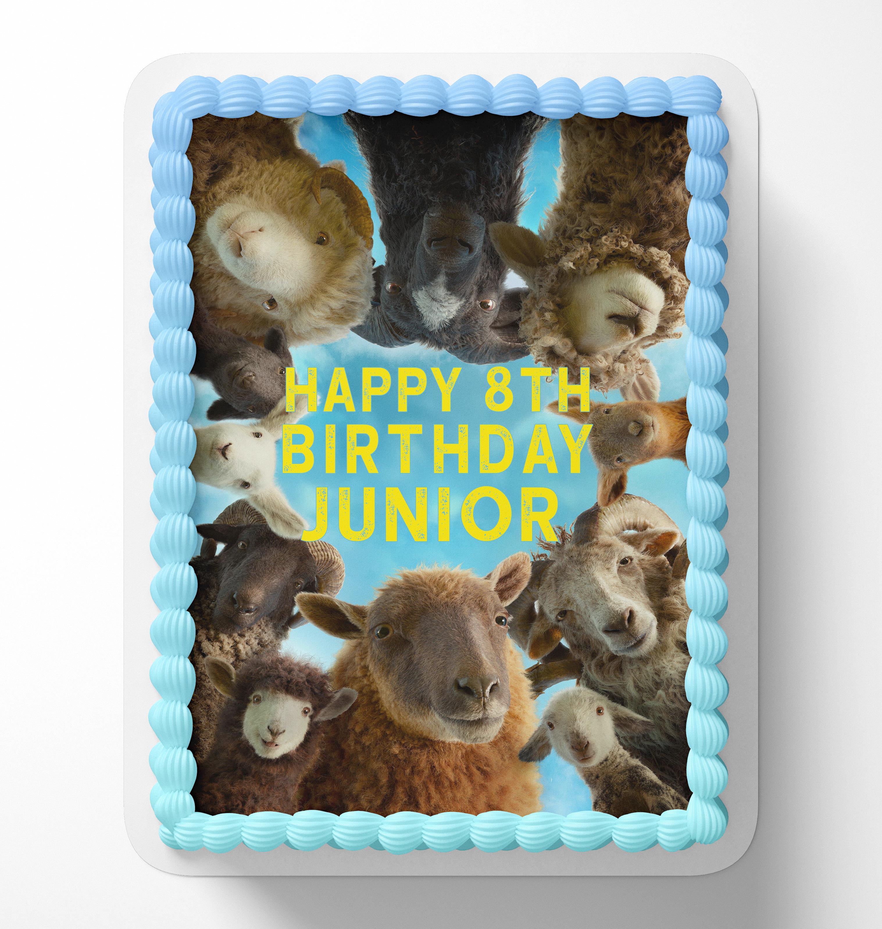 The Sheep Detective Birthday Cake Topper Edible Image | Name | Ro - Personalized Edible Cake Topper | Custom Icing Sheet | Birthday Cake Decoration