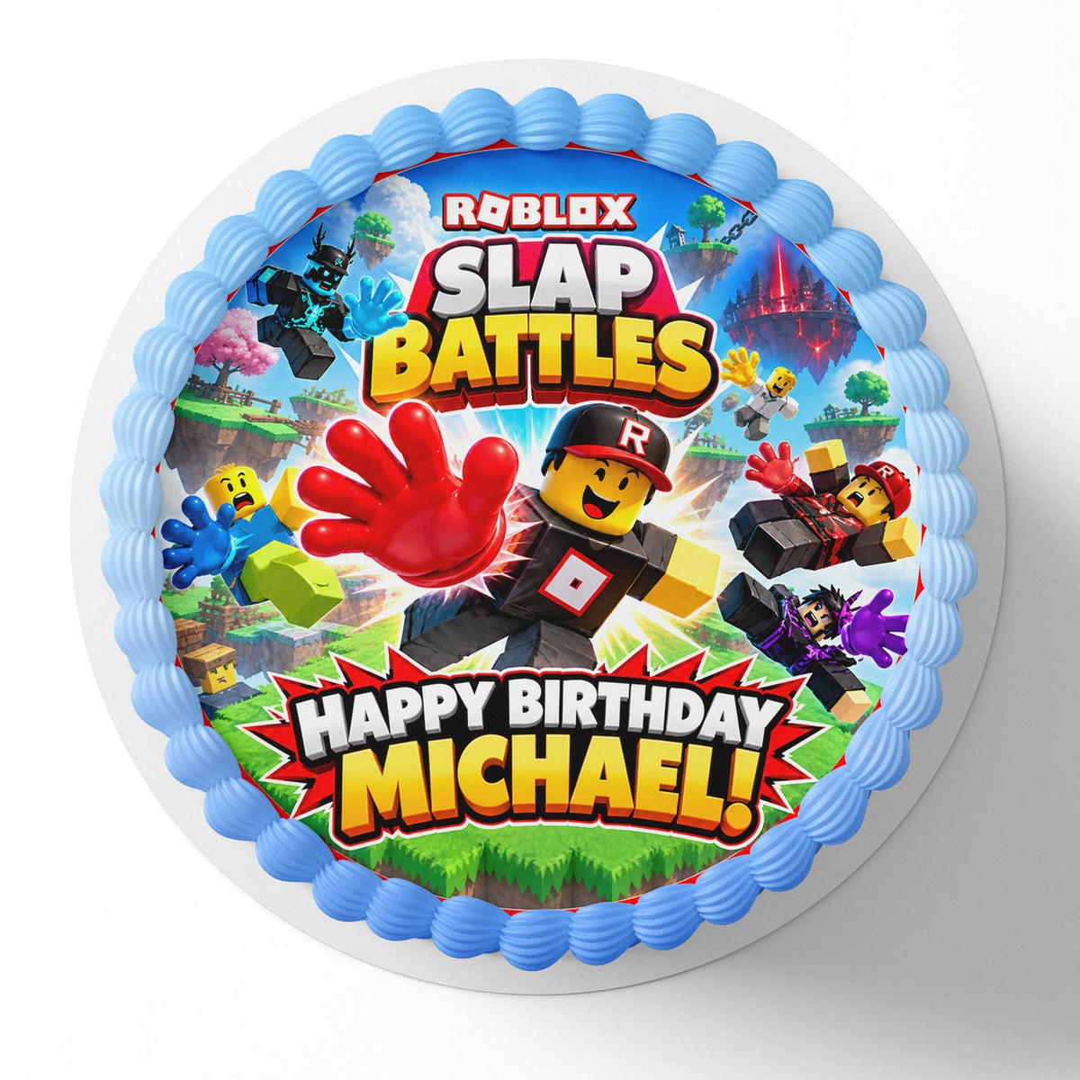 Slap Battles Roblox Edible Cake Topper | Birthday Cake Decoration | Photo Cake Image | Custom Edible Cake Topper