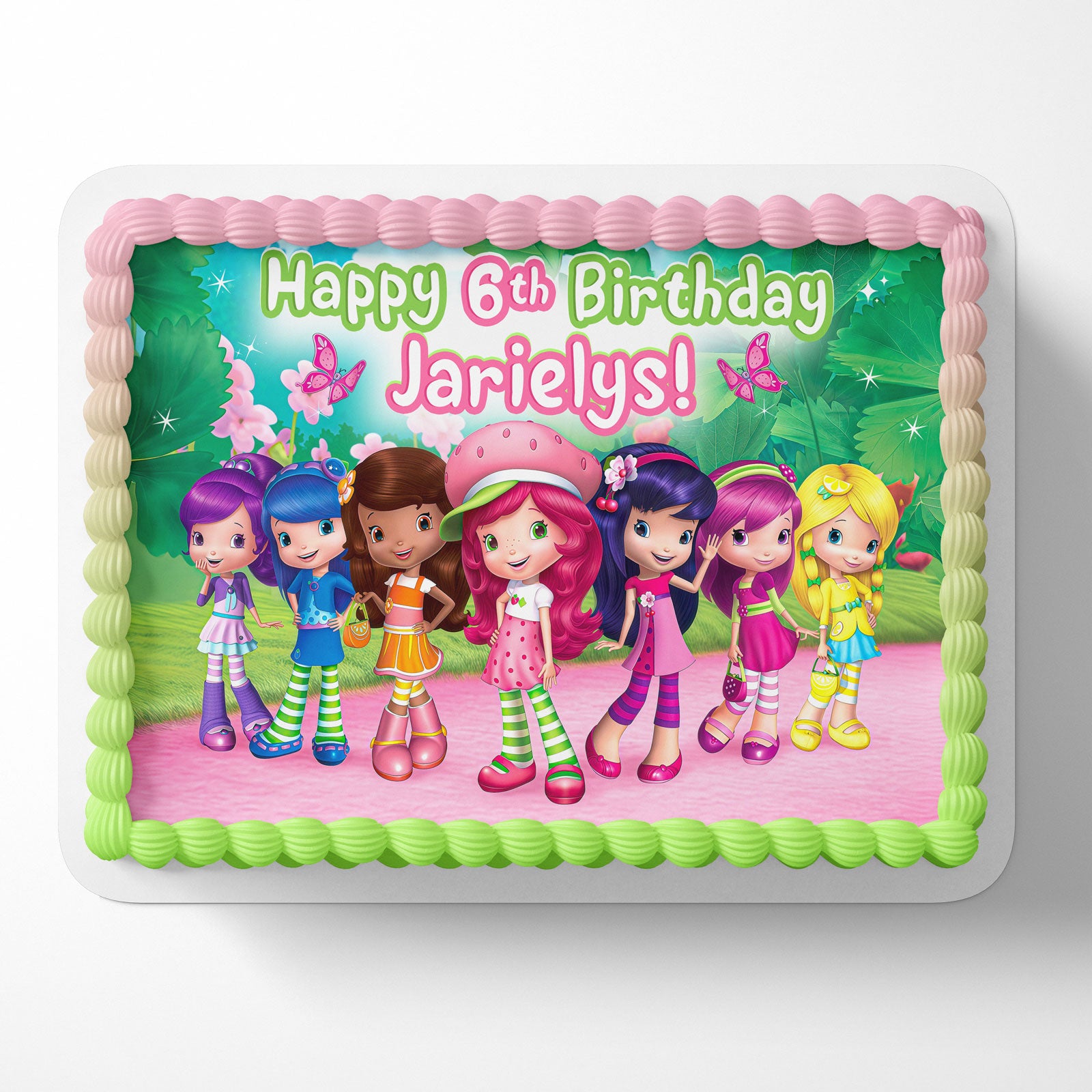 Strawberry Shortcake Team Girls Custom Edible Cake Image - Edible Cake Topper Birthday Cake Decoration