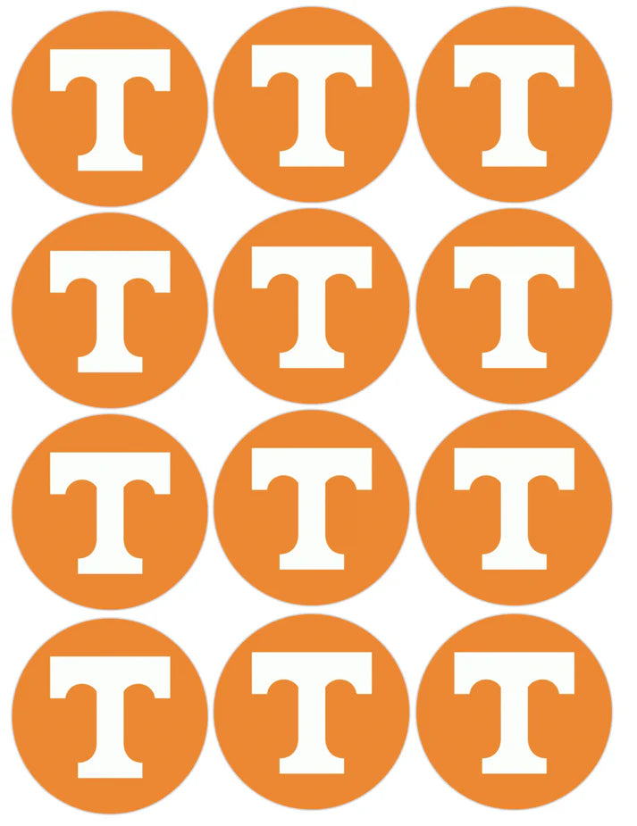 Tennessee University Edible Cupcake Toppers Icing Sheet or Wafer Paper