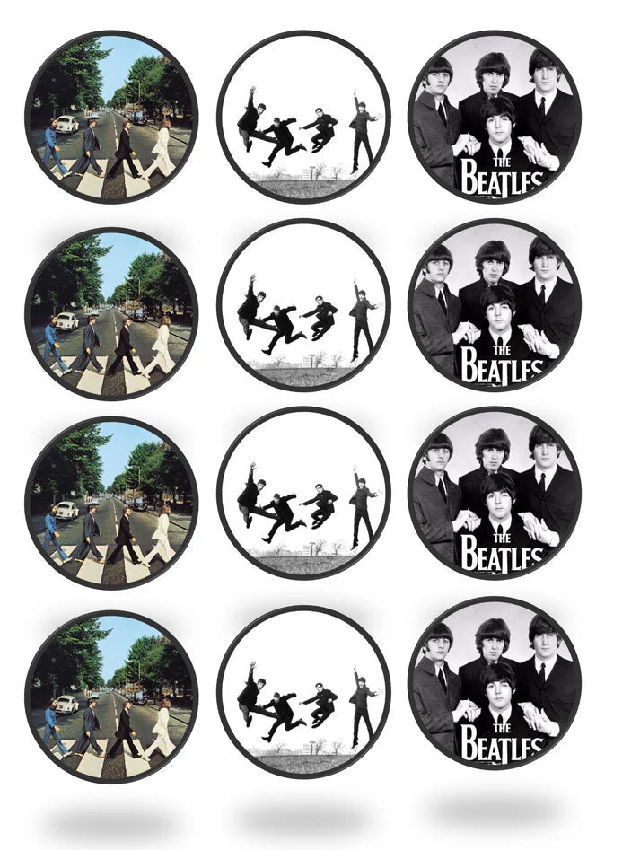 The Beatles Abbey Road Classic Photos Edible Cupcake Toppers Icing Sheet or Wafer Paper